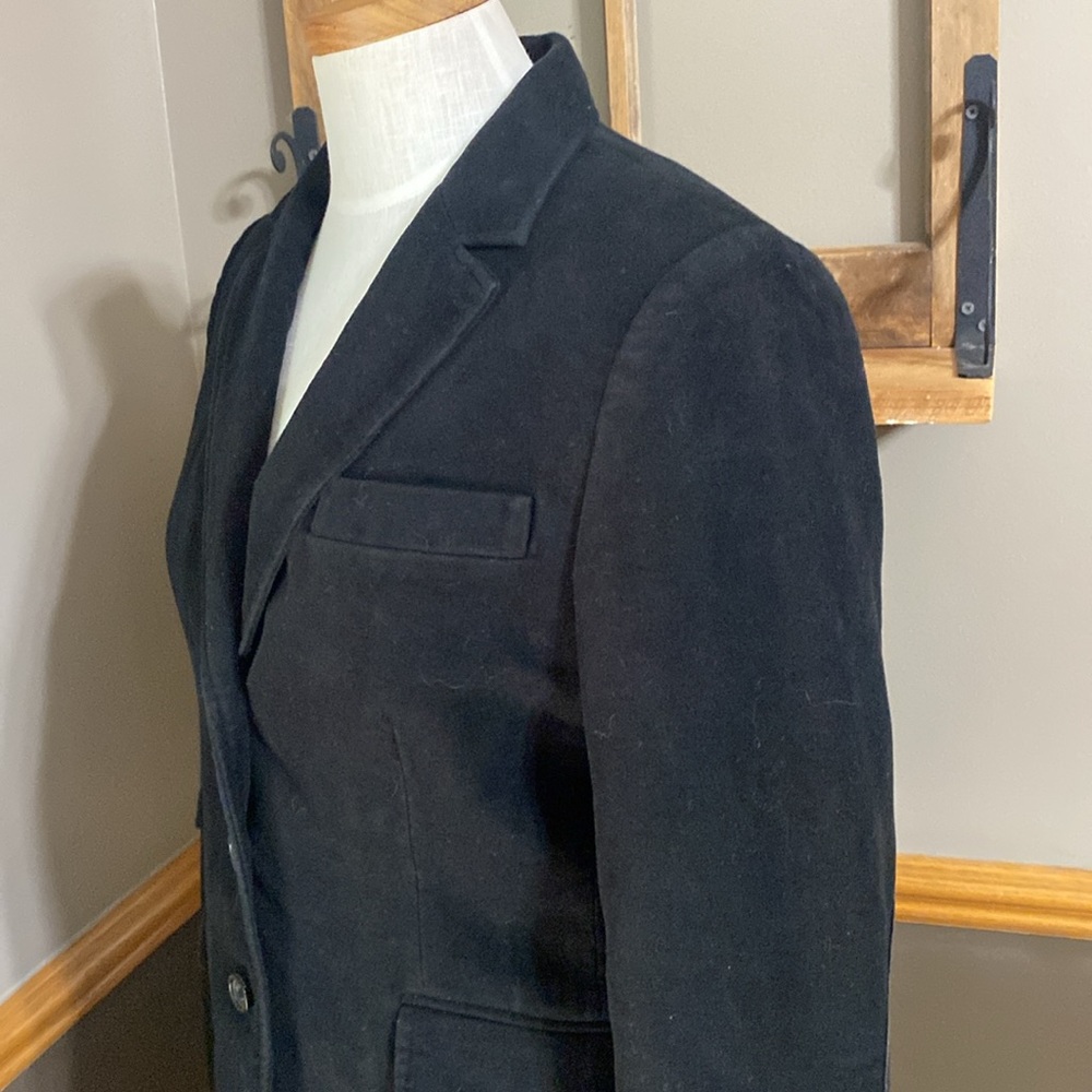 Banana Republic black velour blazer jacket size 6 - Picture 3 of 11